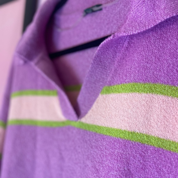 Wild Fable Orchid Campus–Ready Striped V Neck Pullover Sweater Women’s Small - Picture 4 of 5